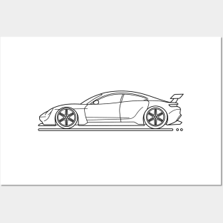 supercar blue Artline B Posters and Art